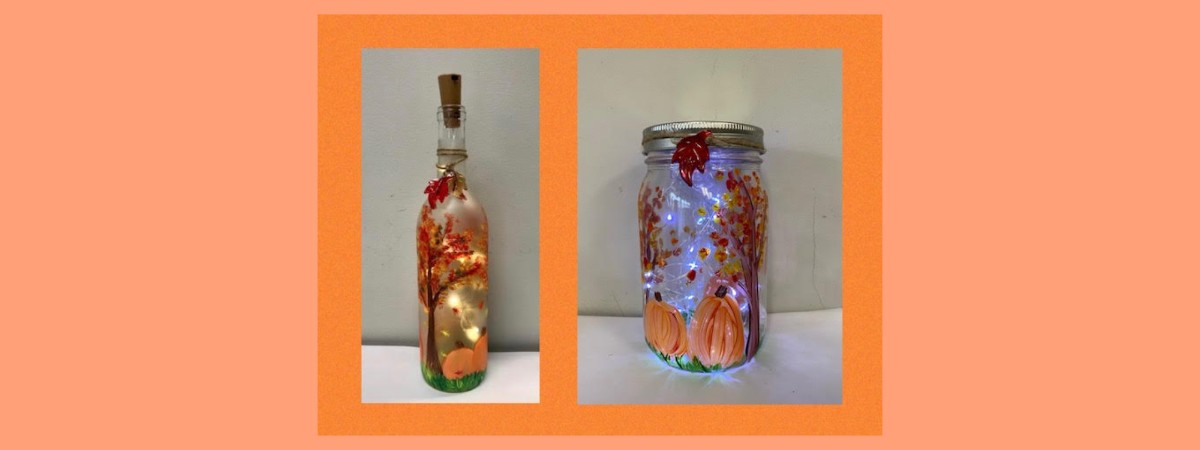 Fall Light-ups! Bottle or Jar Paint & Sip Event