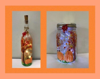 Fall Light-ups! Bottle or Jar Paint & Sip Event