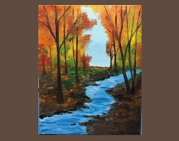 Autumn Stream Paint & Sip Event