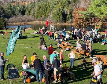 Free public event attracts hundreds for trick or treats, contests and other fun.