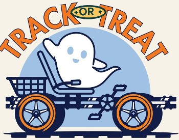 Ghost riding a railbike