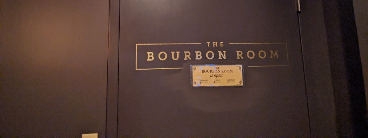 the bourbon room door