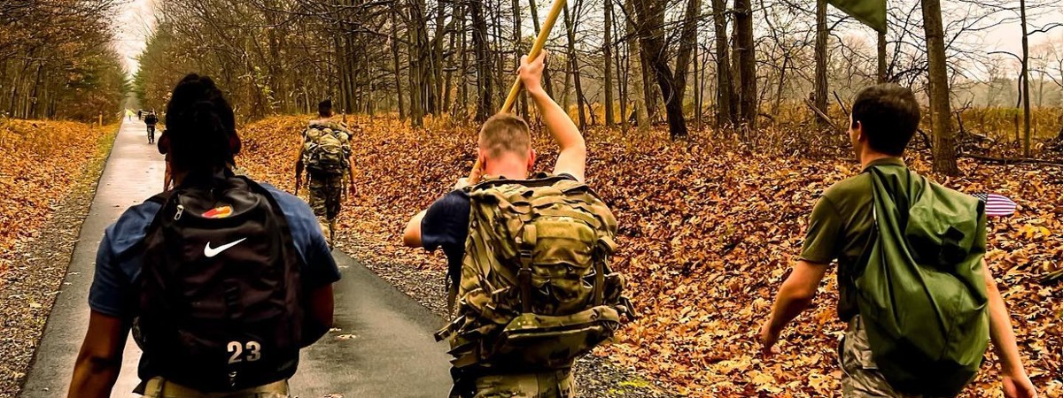 marchers on a trail