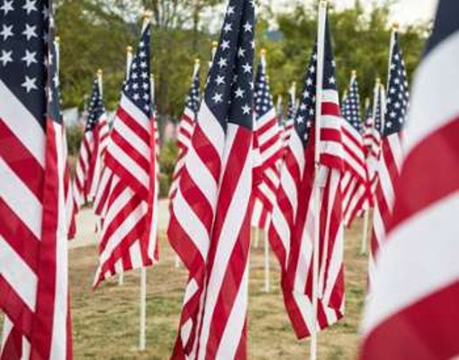 American flags