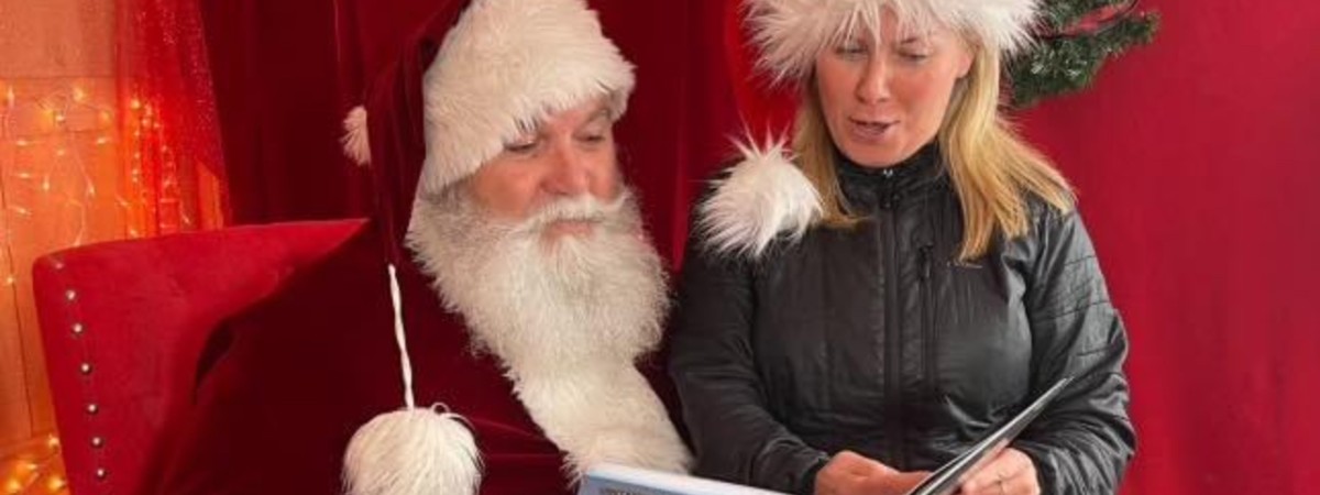 Santa & Julie Chapman reading