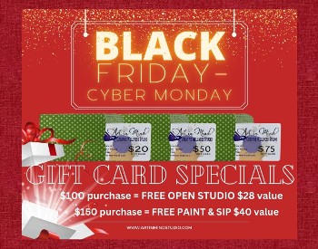 Special Deals- Free Classes! Shop on Black Friday, Small Business Saturday, & Cyber Monday!