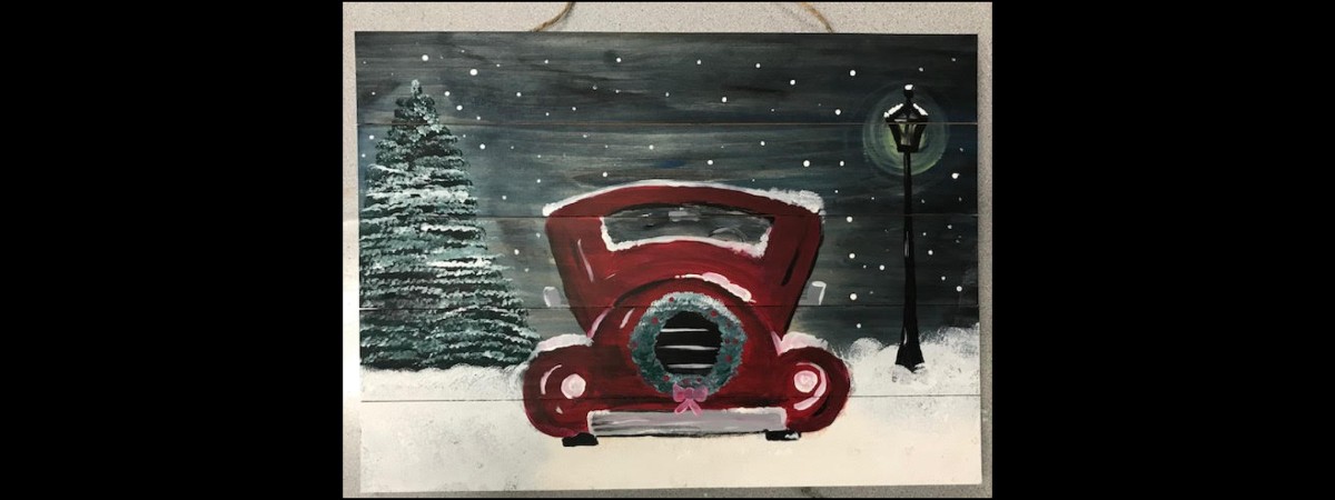 Holiday Truck Board Art Paint & Sip Event