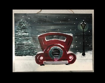 Holiday Truck Board Art Paint & Sip Event