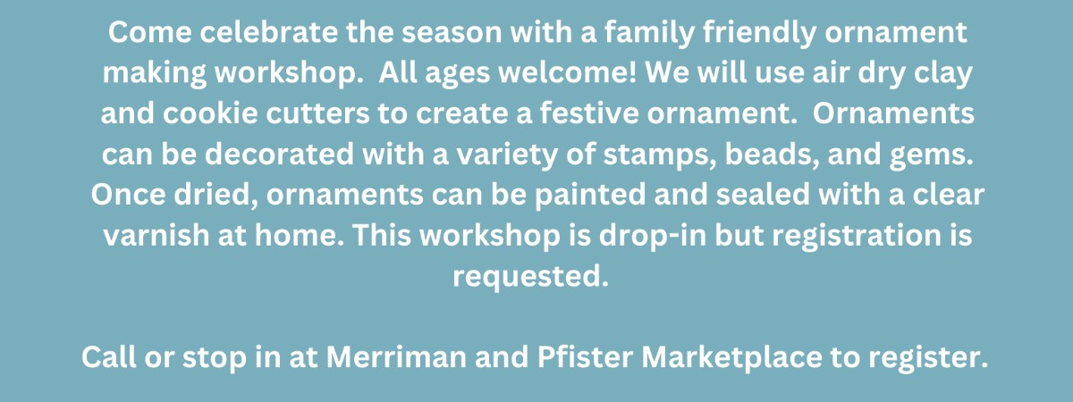 Drop In ornament workshop in delmar, with Natalie Kossack