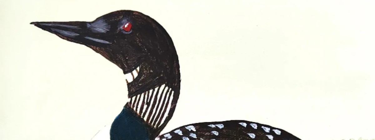 Painting of loon