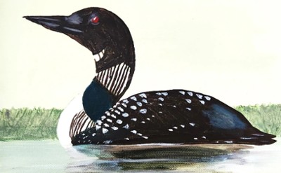 Painting of loon