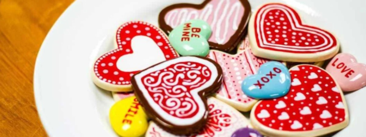 colorful painted ceramic cookies