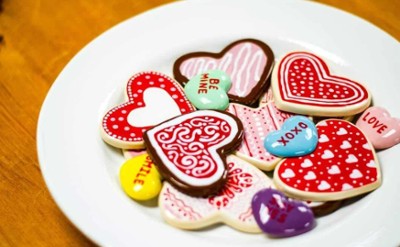 colorful painted ceramic cookies