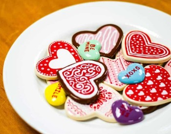 colorful painted ceramic cookies