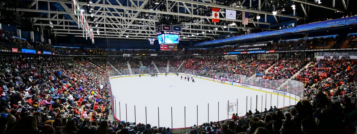 The Lake Placid Olympic Center's 1980 Herb Brooks Arena where the ECAC Championship is played.