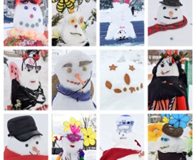 collage of snowmen