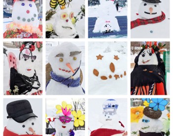 collage of snowmen