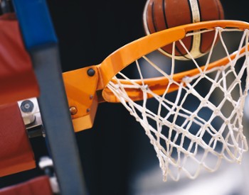 basketball going into a hoop