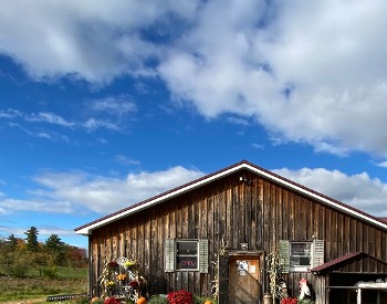 Willow-Marsh Farm Store on a beautiful sunny day in October.