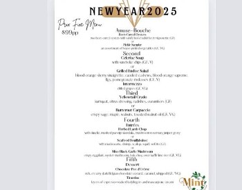 new year's menu