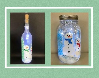 Winter Light-up Bottle or Jar Paint & Sip Event!