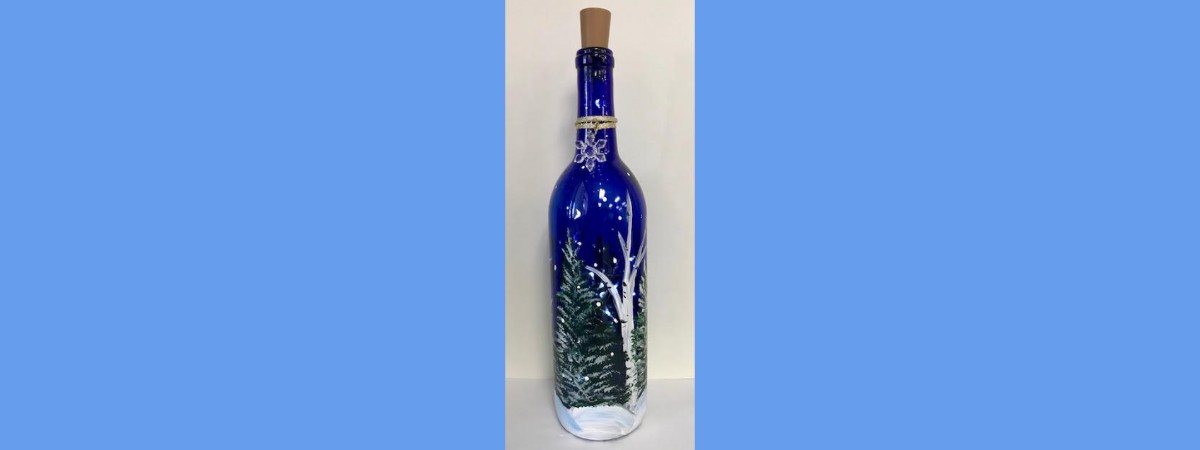 Winter Birch Light-up Bottle Paint & Sip Event!