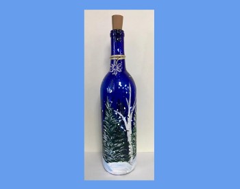 Winter Birch Light-up Bottle Paint & Sip Event!