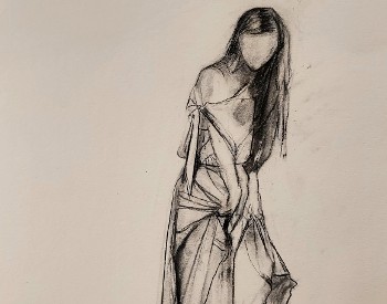 Life drawing of woman.