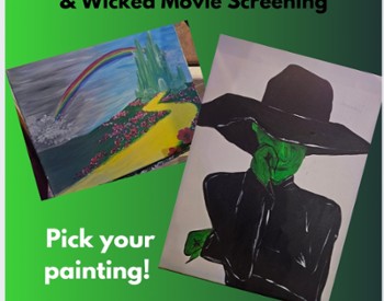 Paint and popcorn wicked movie night