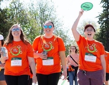 Three Happy Walk MS Participants