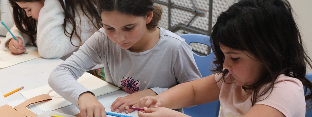 Children create art at The Hyde Collection