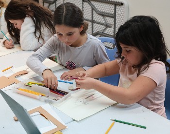 Children create art at The Hyde Collection