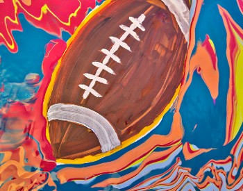 fluid football art painting