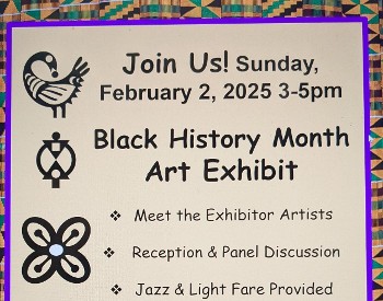 Black History Month Art Exhibit flyer