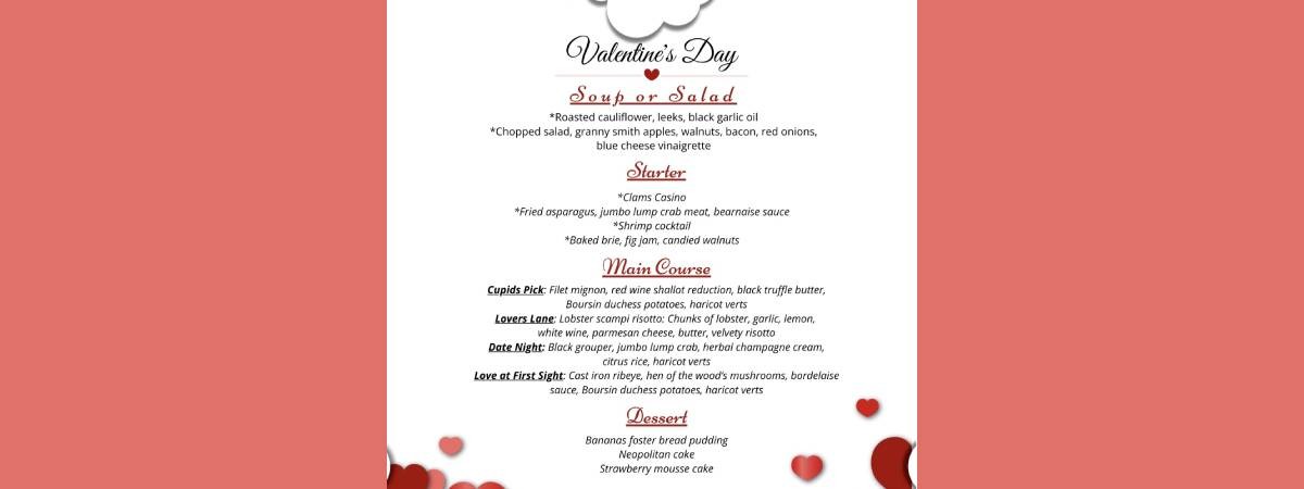 valentine's day menu