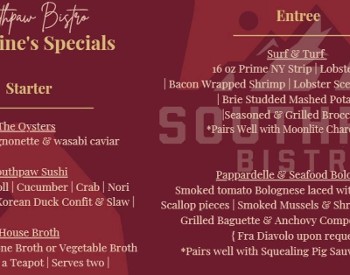 southpaw bistro valentines specials