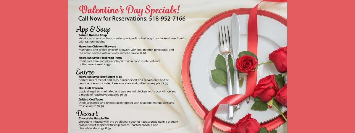 peddlers bistro valentine's day menu