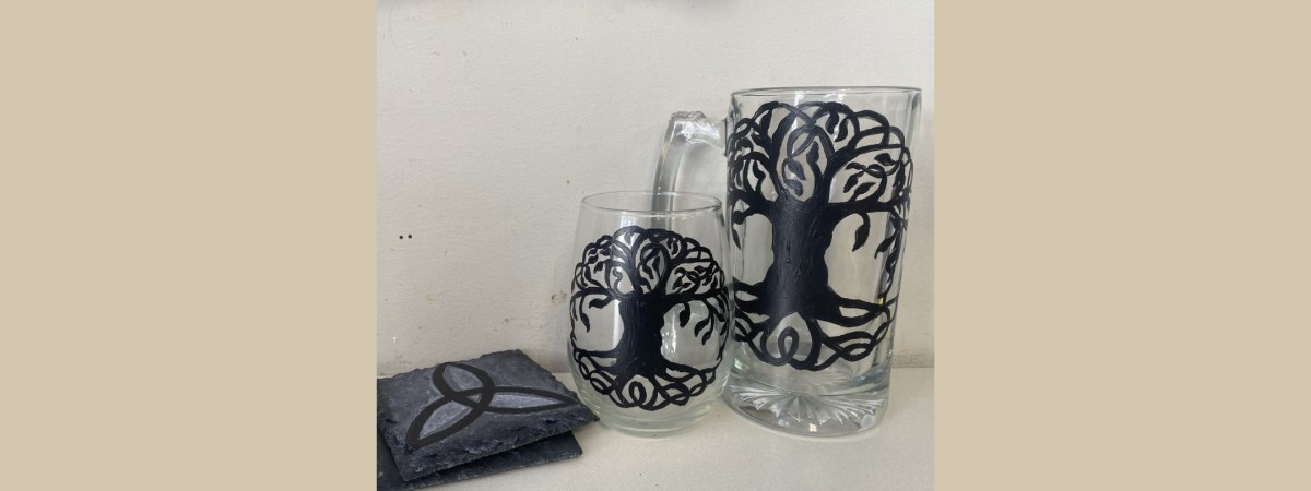 Tree of Life Glass & Slate Coaster Paint & Sip Event