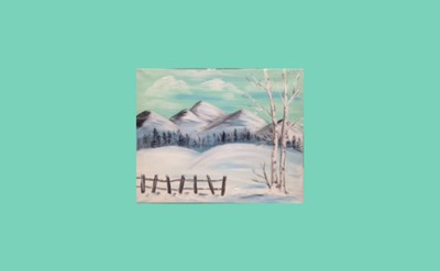 Snowy Northern Mountains Paint & Sip Event