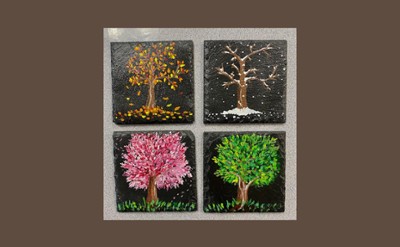 Four Season Slate Coaster Set Paint & Sip Event