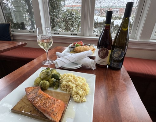 entrees and wine