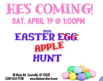 2025 Easter Apple Hunt at Hicks Orchard