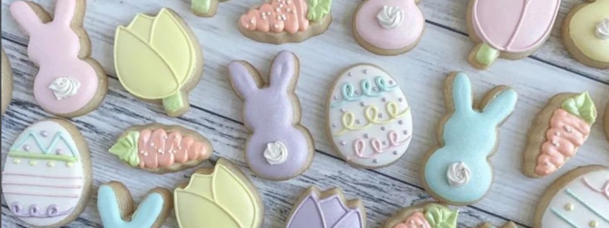 iced easter cookies