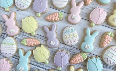 iced easter cookies