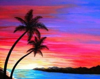 Palm Forest Sunset