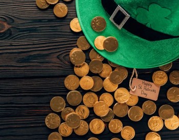 green hat with gold coins