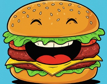 laughing hamburger