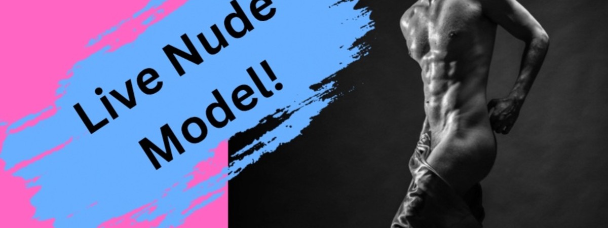 Paint and strip live nude painting
