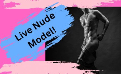 Paint and strip live nude painting