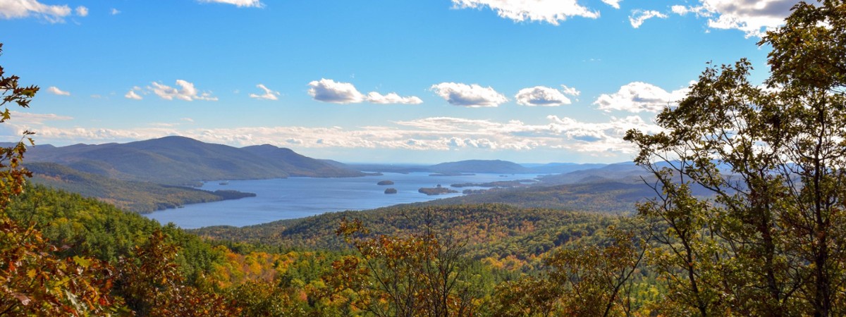 Scenic fall photo of Lake George from Godwin preserve